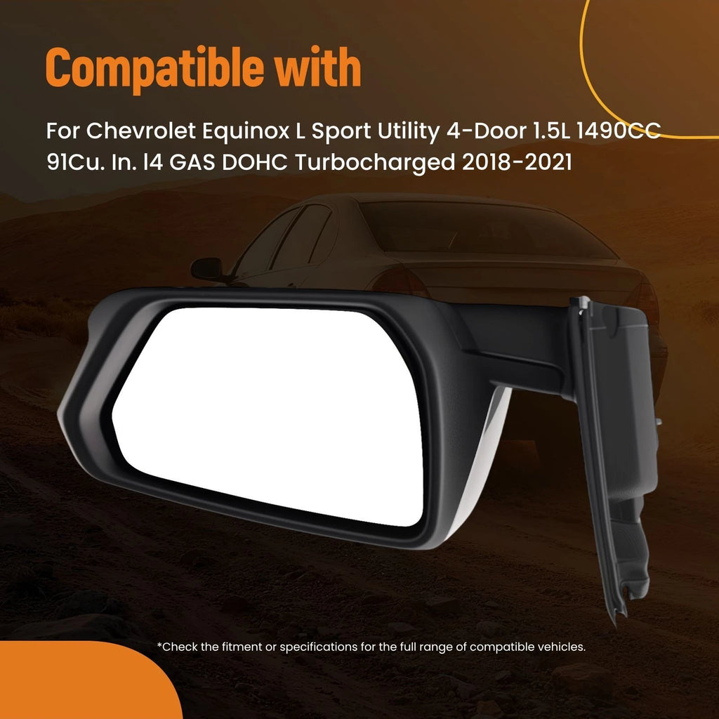 Heated Right Side Mirror Chrome Power for GMC Terrain (2018–2023) 84225383