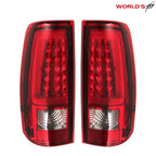 Set of 2 Red LED Tail Lights for Chevy Silverado 1500 2500 (2003–2006)