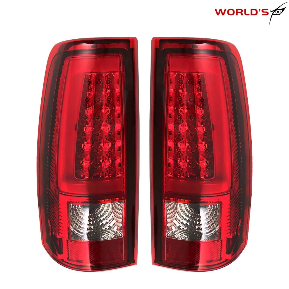 Set of 2 Red LED Tail Lights for Chevy Silverado 1500 2500 (2003–2006)
