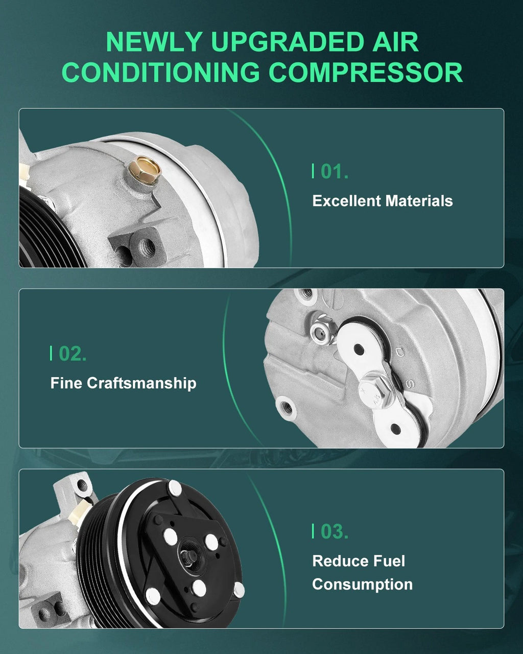 A/C Compressor for Chevrolet Camaro 1995–2002 3.8L 6 Groove