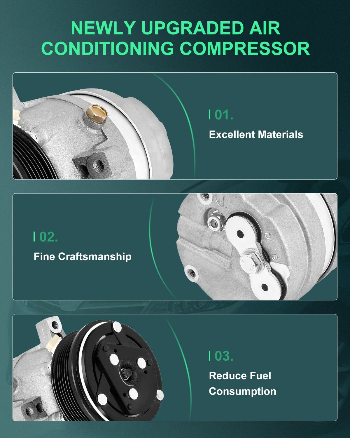 A/C Compressor for Chevrolet Camaro 1995–2002 3.8L 6 Groove