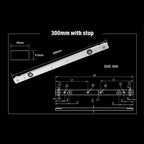 T Track Miter Slot Slider Bar for Table Saw (Aluminium Alloy)