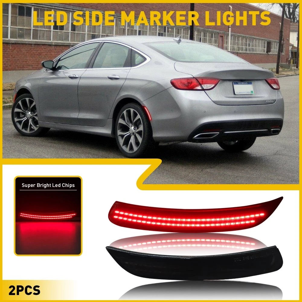 AUXITO Smoke LED Rear Side Marker Light for Chrysler 200 (2015–2017)