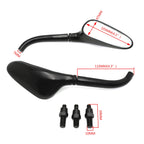 Universal Custom Small Motorcycle Mirrors for Harley Yamaha (Black)