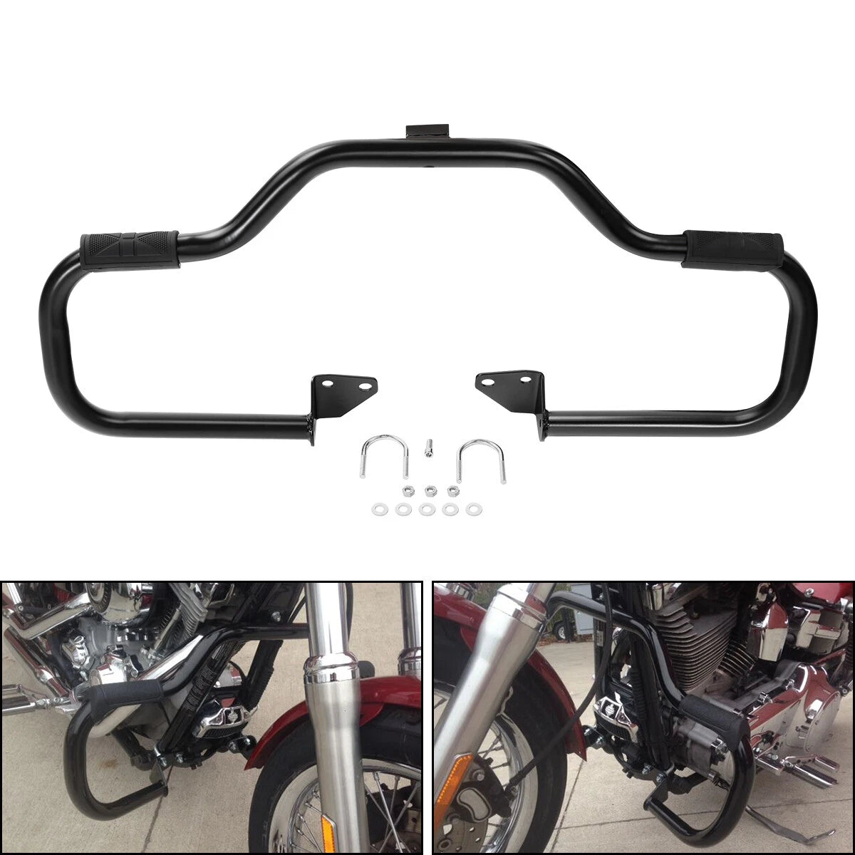 1.25" Black Highway Engine Guard Crash Bar for Harley Dyna (2006–Present)
