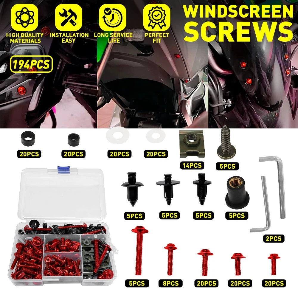 Fairing Bolts Kit for Suzuki GSXR600/750 (2011–2020) 194X Red