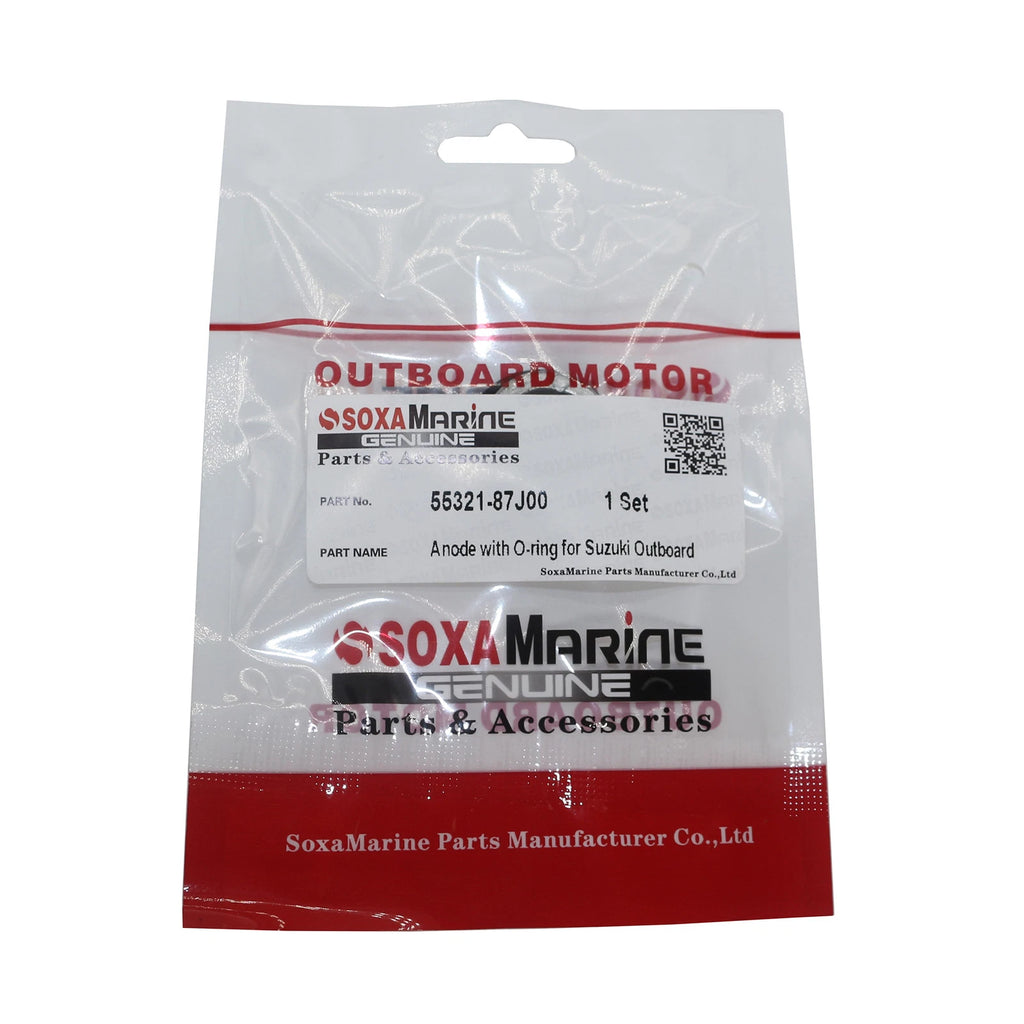 Anode for Suzuki Outboard Motor 55321-87J01 55321-87J00 (with O-Ring 09280-22019)