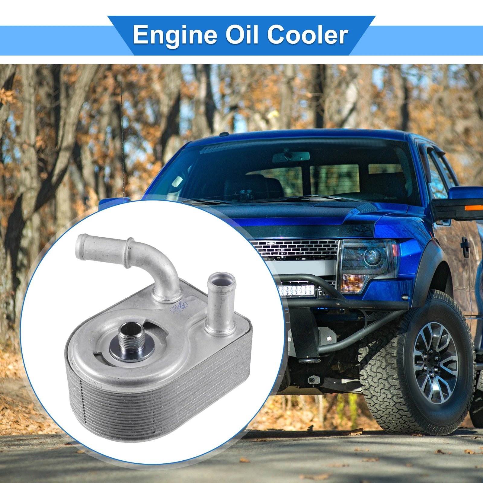 Engine Oil Cooler with Bolt for Ford Fiesta (2011–2013) No. 7S7G6B856AA