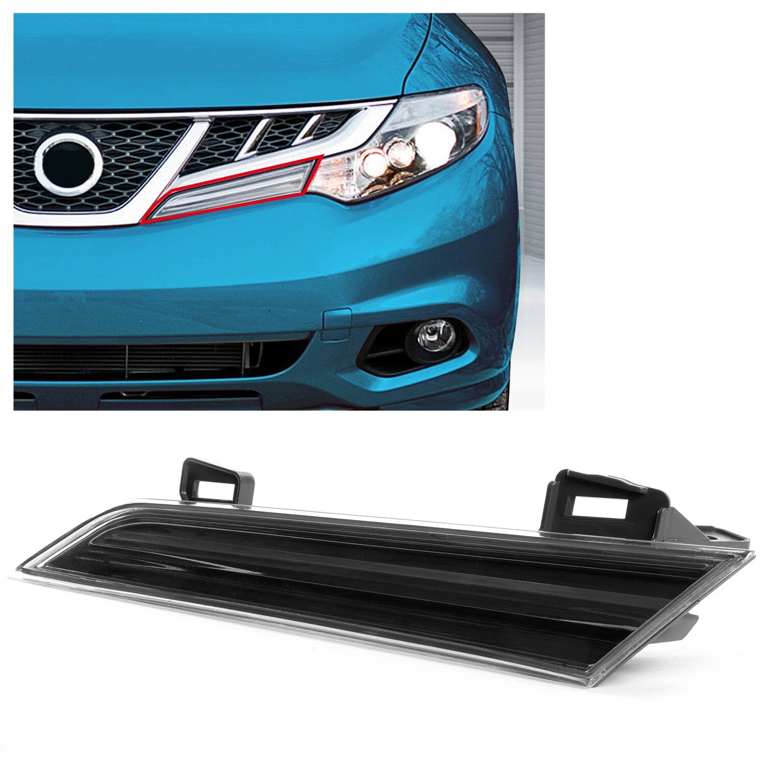 Left Headlight Reflector Panel for Nissan Murano (2009–2014)