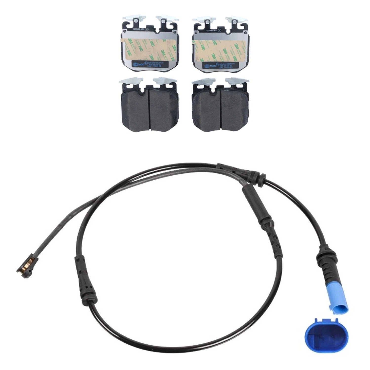 Hella Front Low-Met Disc Brake Pad w/Sensor for BMW G05 X5 G06 X6 G07 X7 (2019–2023)