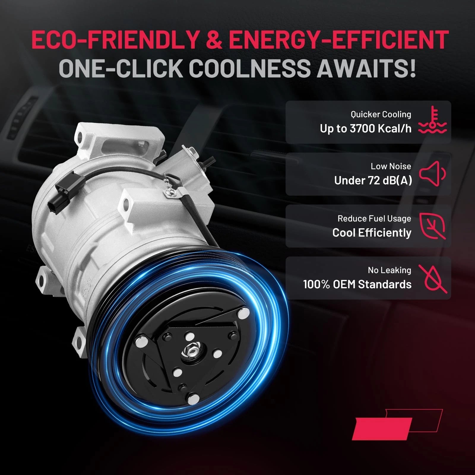 AC Compressor for Dodge Ram 2500 3500 4500 (2007–2010) 6.7L
