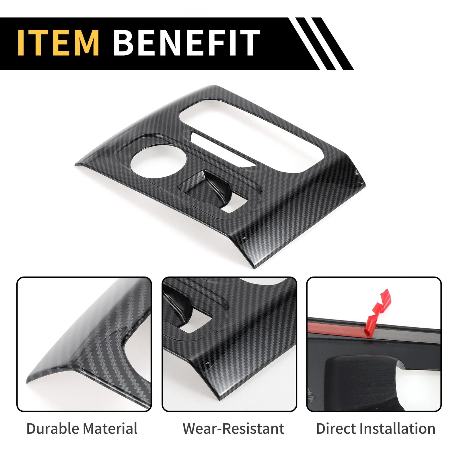 Console Gear Shift Frame Cover for Chevy Colorado (2023–2024) Carbon Fiber