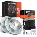 Set of 2 Rear Drilled Brake Rotors & Ceramic Pads for Kia Forte (2010–2013)