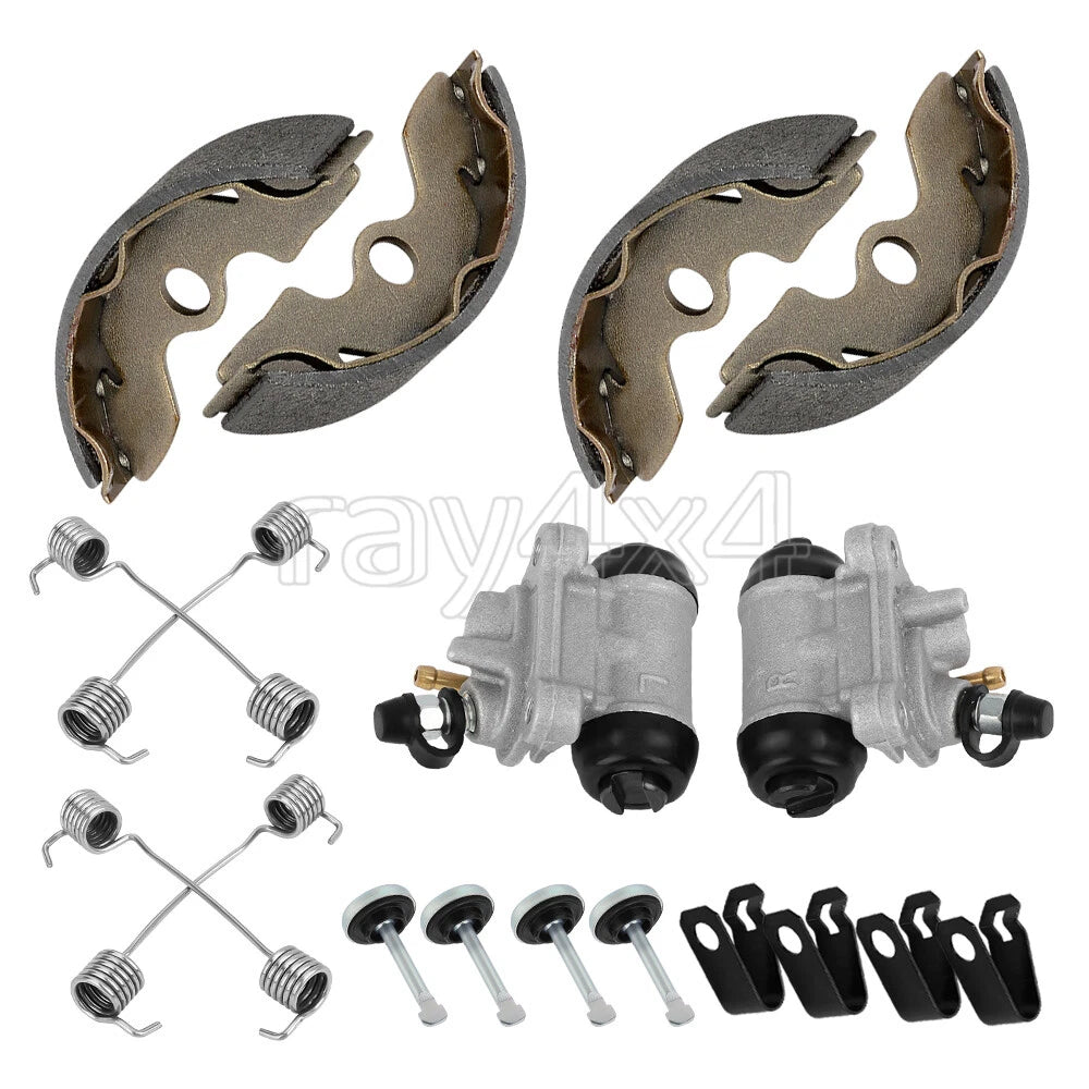 Set of 2 Front Brake Wheel Cylinders w/Shoes for Honda FourTrax 300 TRX300 (1993–2000)