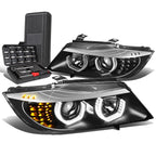 2X 3D LED U-Halo Projector Headlights for BMW E90 (2009–2012)