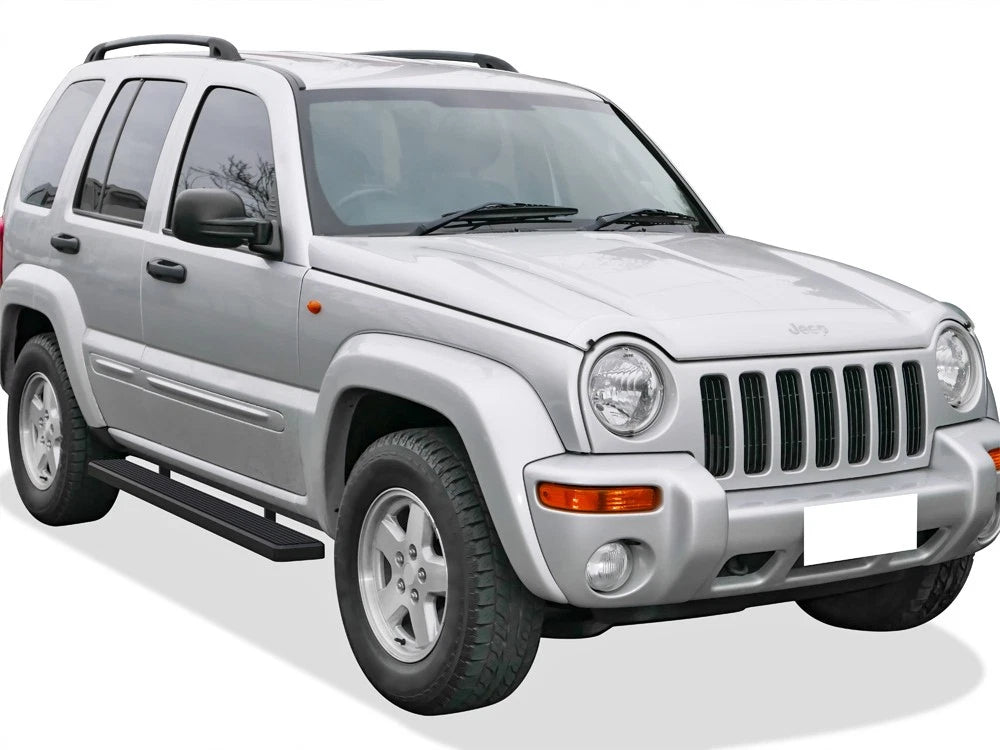 iBoard Running Boards for Jeep Liberty (2002-2007) - 6 Inch Matte Black