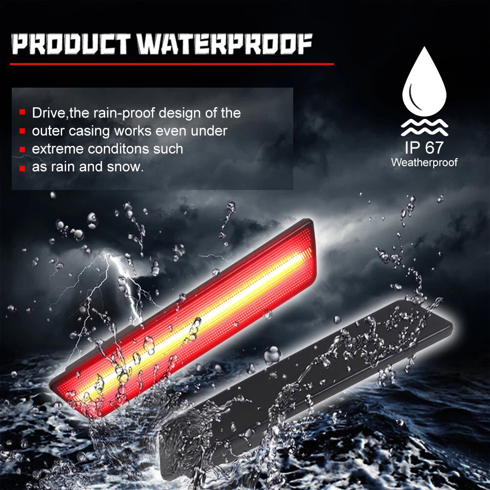 Smoked Black LED Rear Side Marker Lights for Dodge Challenger (2008–2014)