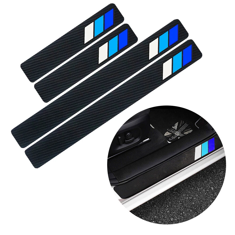 Set of 4 Door Sill Protector Scuff Plates for Toyota
