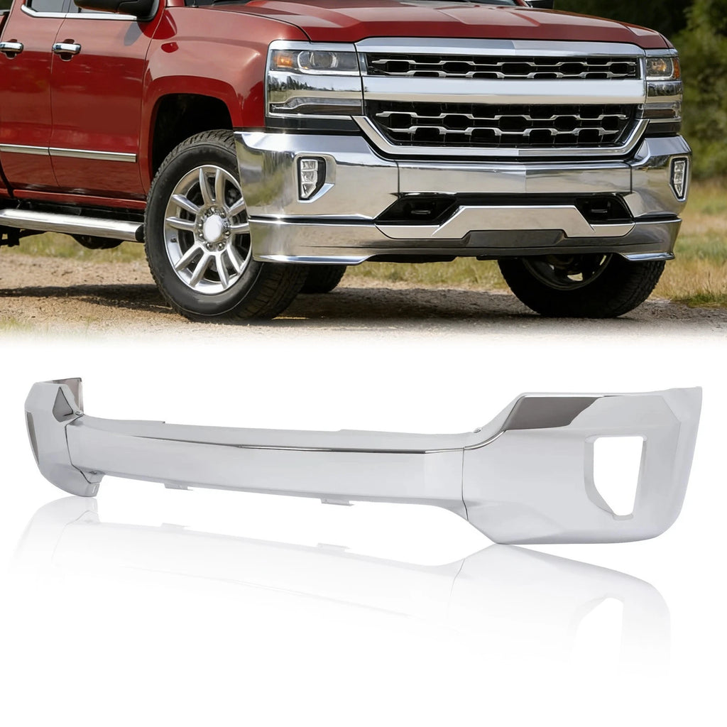 Front Bumper Face Bar for Chevy Silverado 1500 LD (2016–2019) Chrome