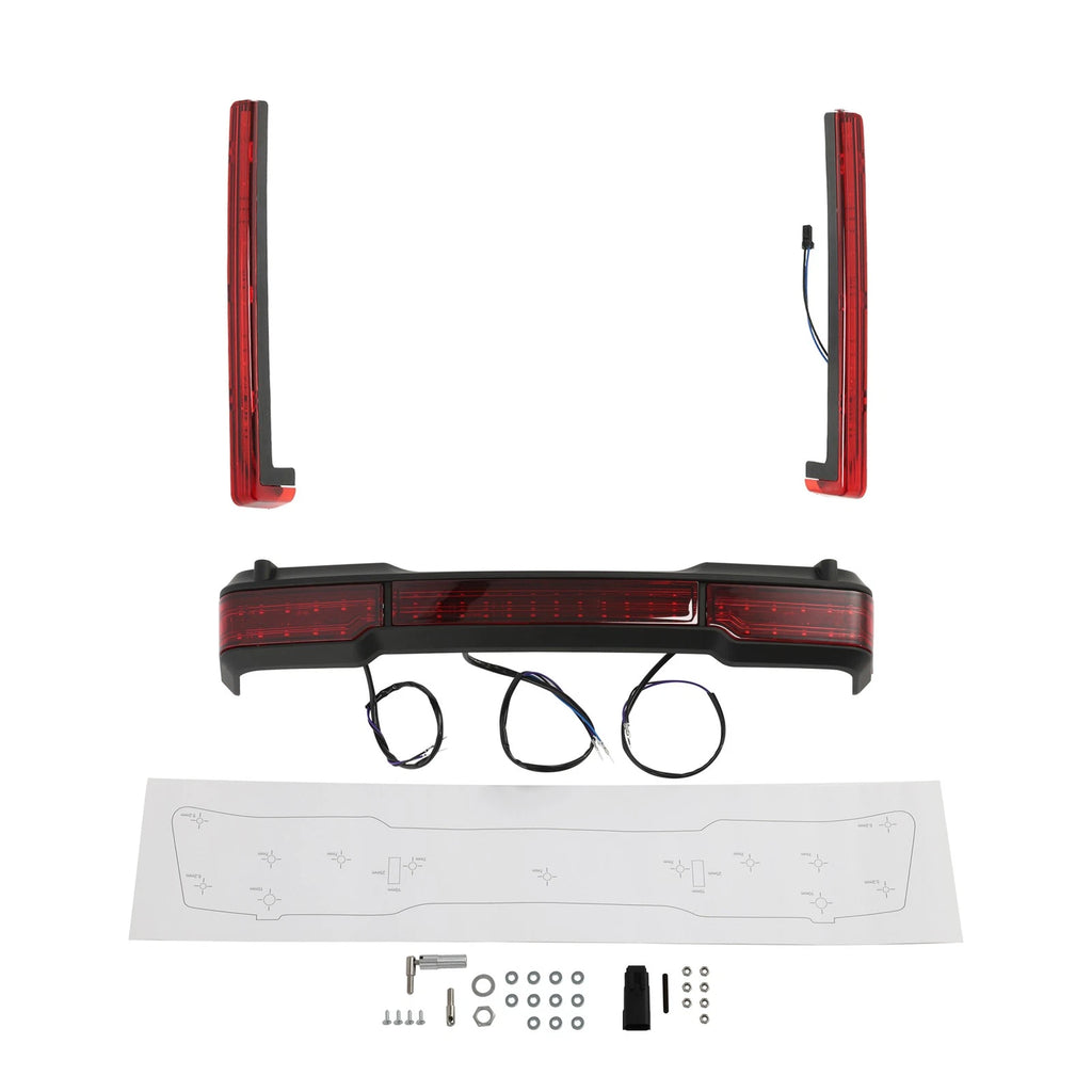 LED Brake Tail Light Side Marker for Harley King Trunk Touring (1997–2008)