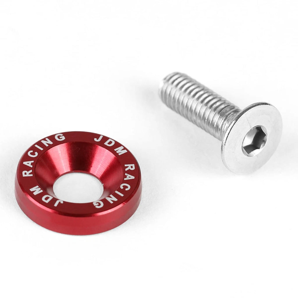 20 Pcs Red 20mm Aluminum Fender Washers for M6 x 1.0 Bolt Holes