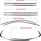 Set of 4 Window Sill Molding Trim Strips Gloss Black for BMW 3 Series E90 (2006–2012)