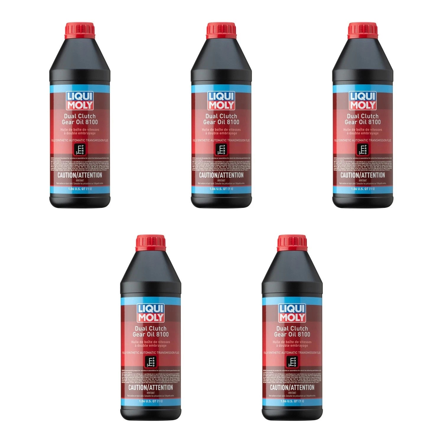 Set of 5 Liqui Moly 8100 Dual Clutch Gear Oil for Automatic Transmission (5L)