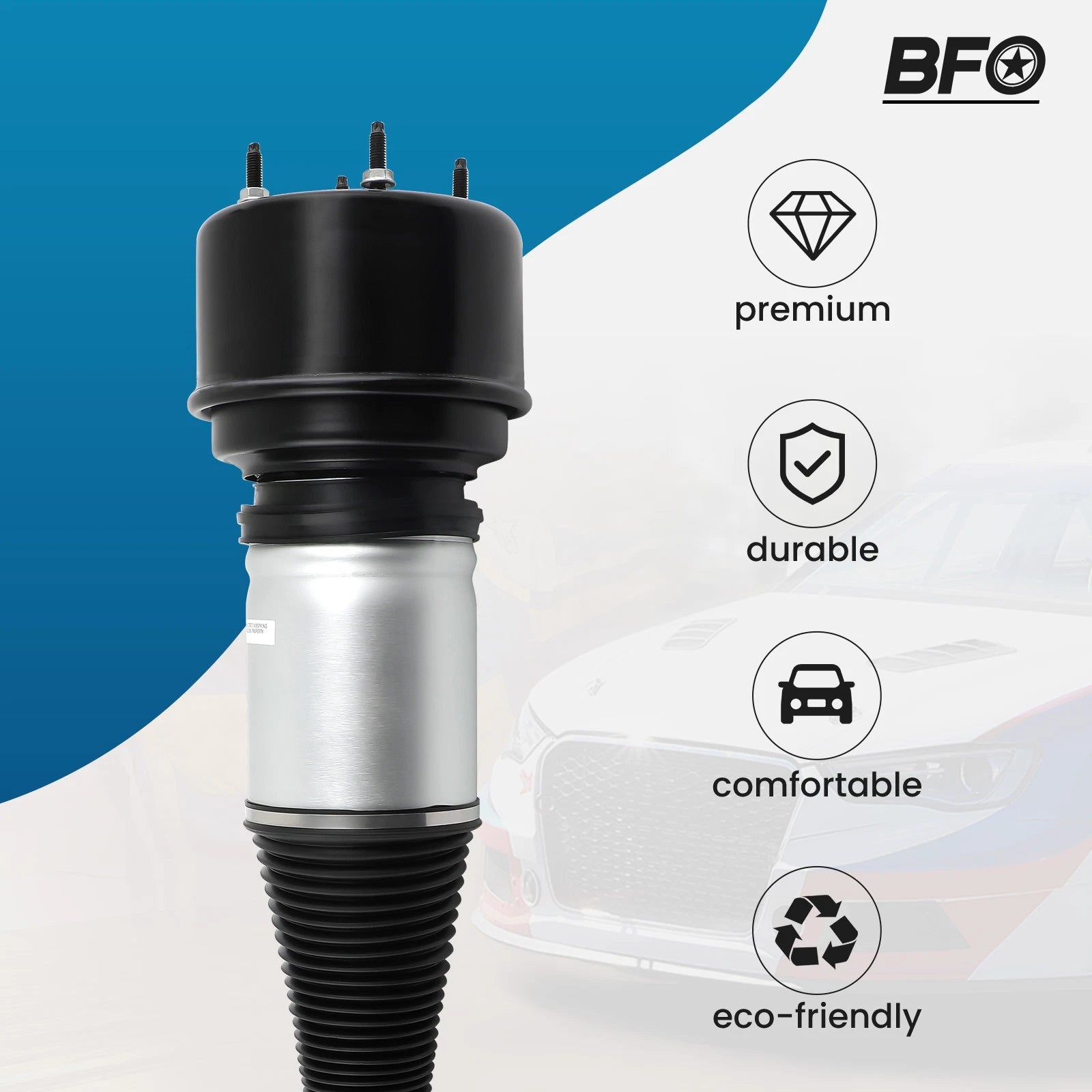 Front Air Shock Strut Suspension Assembly for Jaguar XJ Vanden Plas (2004–2009) C2C41352