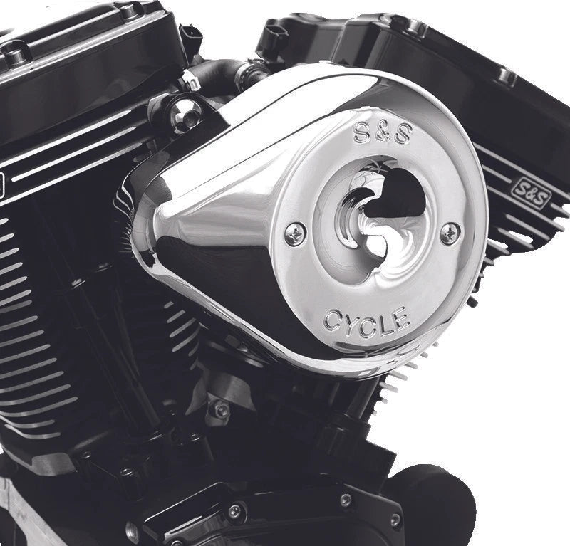 S&S Cycle Stealth Air Cleaner Kit w/ Chrome Teardrop Cover for M8 Models (2017–Present)