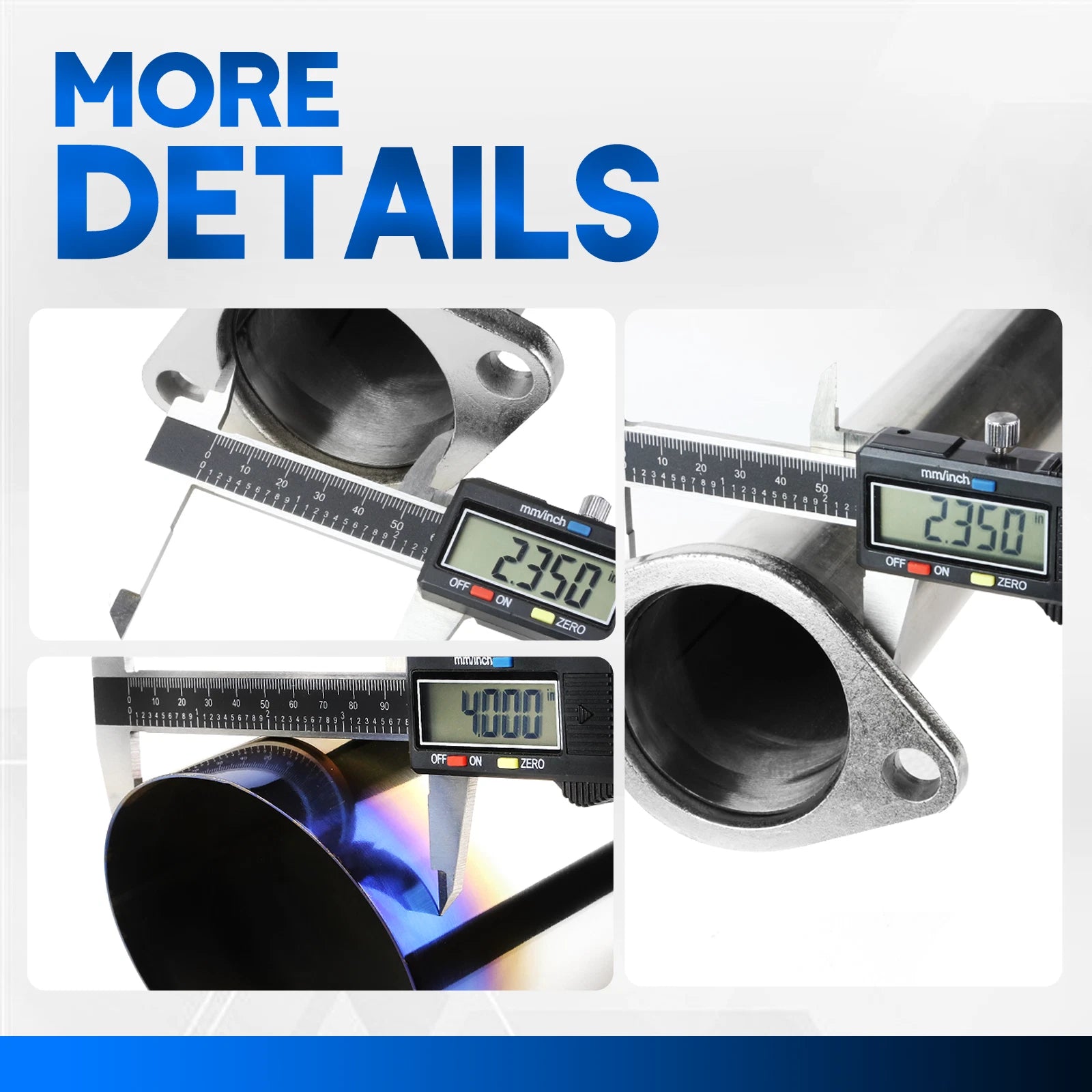 4" Exhaust Catback System Kit for Eclipse 2.4L (2006–2009) - Burnt Tip
