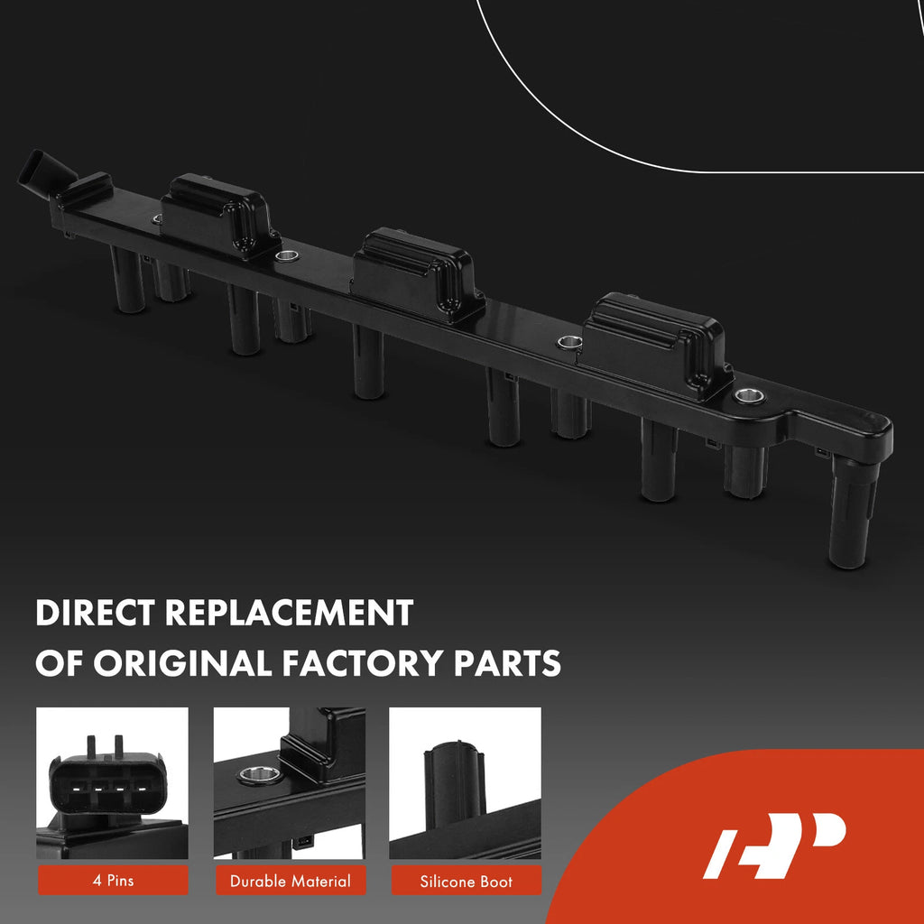 Ignition Coil & Spark Plugs Set for Jeep 4.0L (1999)