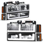 F-LED Headlight + Signal + Amber Corner Lamp for Chevy C/K 1500-3500 (1988–1993)