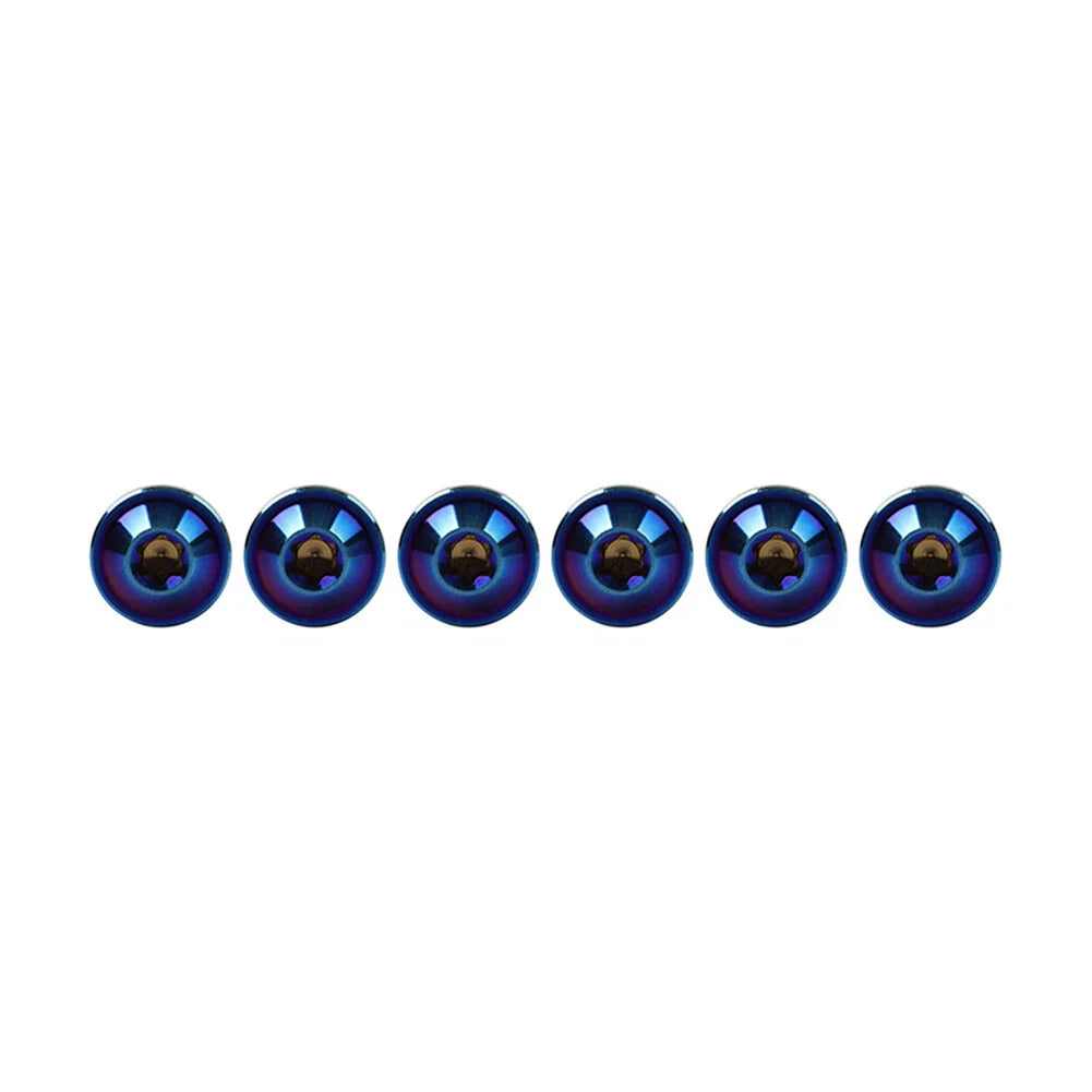 6 x M6x10mm Alloy Torx Head Screws for Bike Motorcycle - Blue