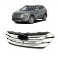 Front Bumper Upper Grille for Hyundai Santa Fe Sport (2013â2016) - Chrome