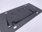 US Army Tactical Black License Plate with 3D Acrylic Logo for Universal Fit