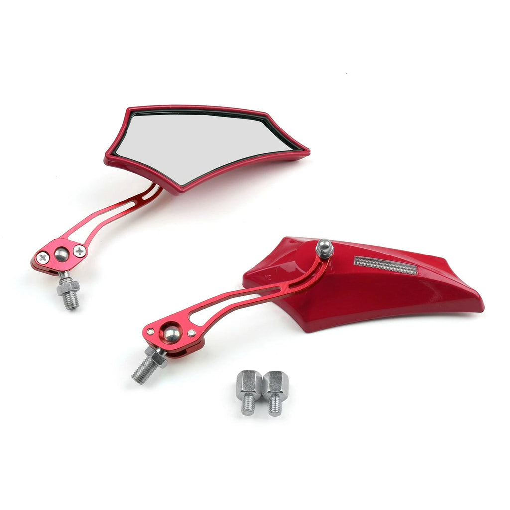Rear View Mirrors 8mm 10mm for Motorcycle Chopper Cruiser Dirt Bike