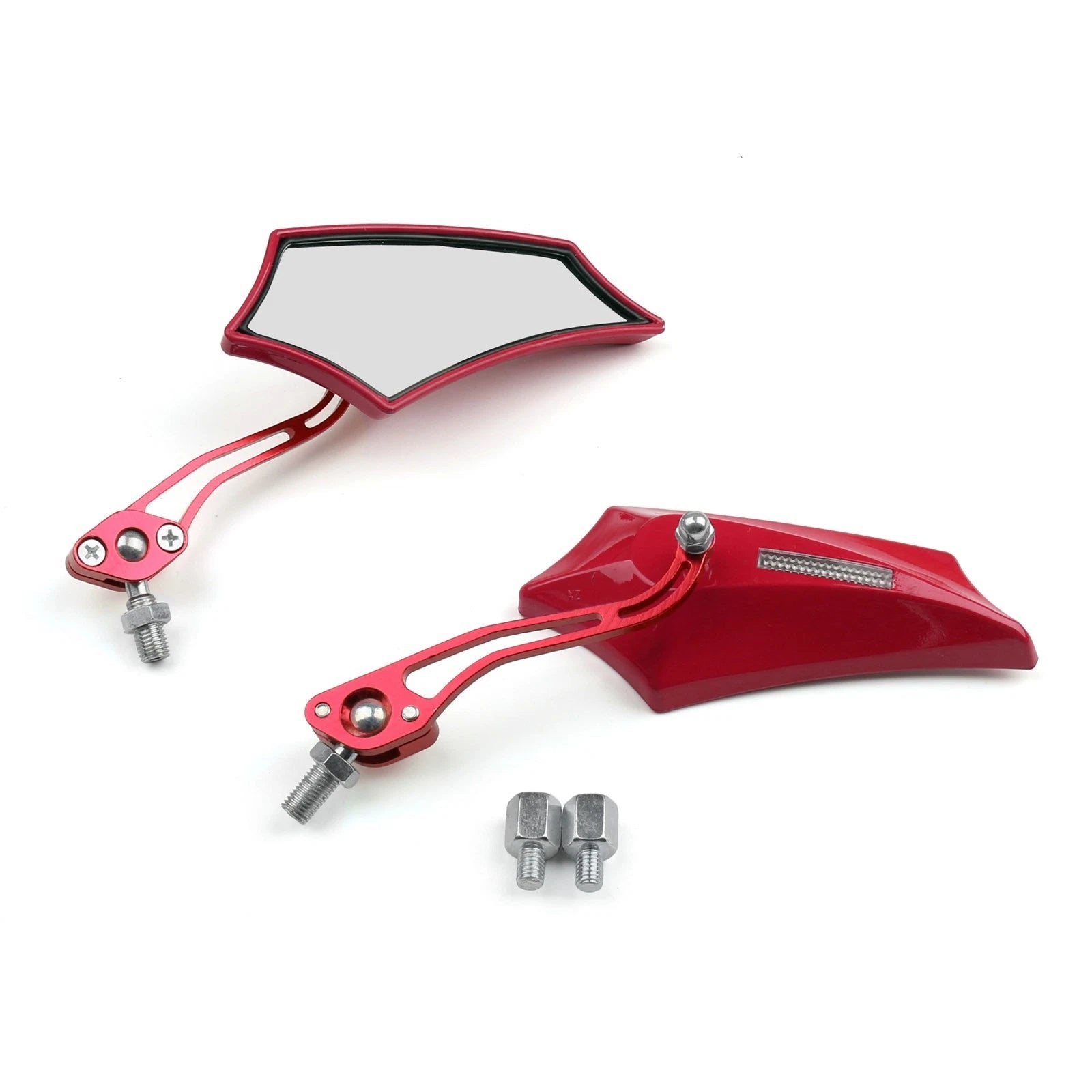 Rear View Mirrors 8mm 10mm for Motorcycle Chopper Cruiser Dirt Bike