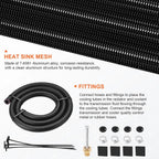 10 Row Transmission Oil Cooler Kit for Auto-Manual Radiator (Universal)