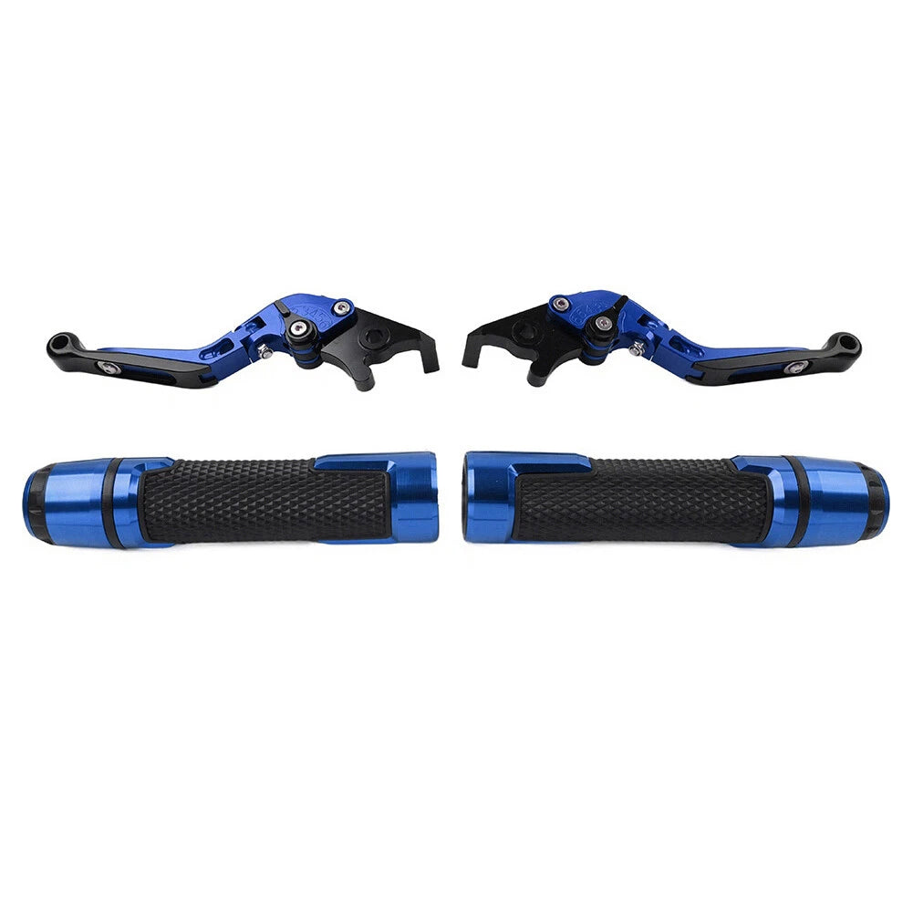 Set of 2 Blue Extendable Brake Clutch Levers for Kawasaki ZZR1400 (2006–2019)