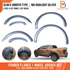 3" Slim Fender Flares for Ford Ranger T6 (2015-2018)