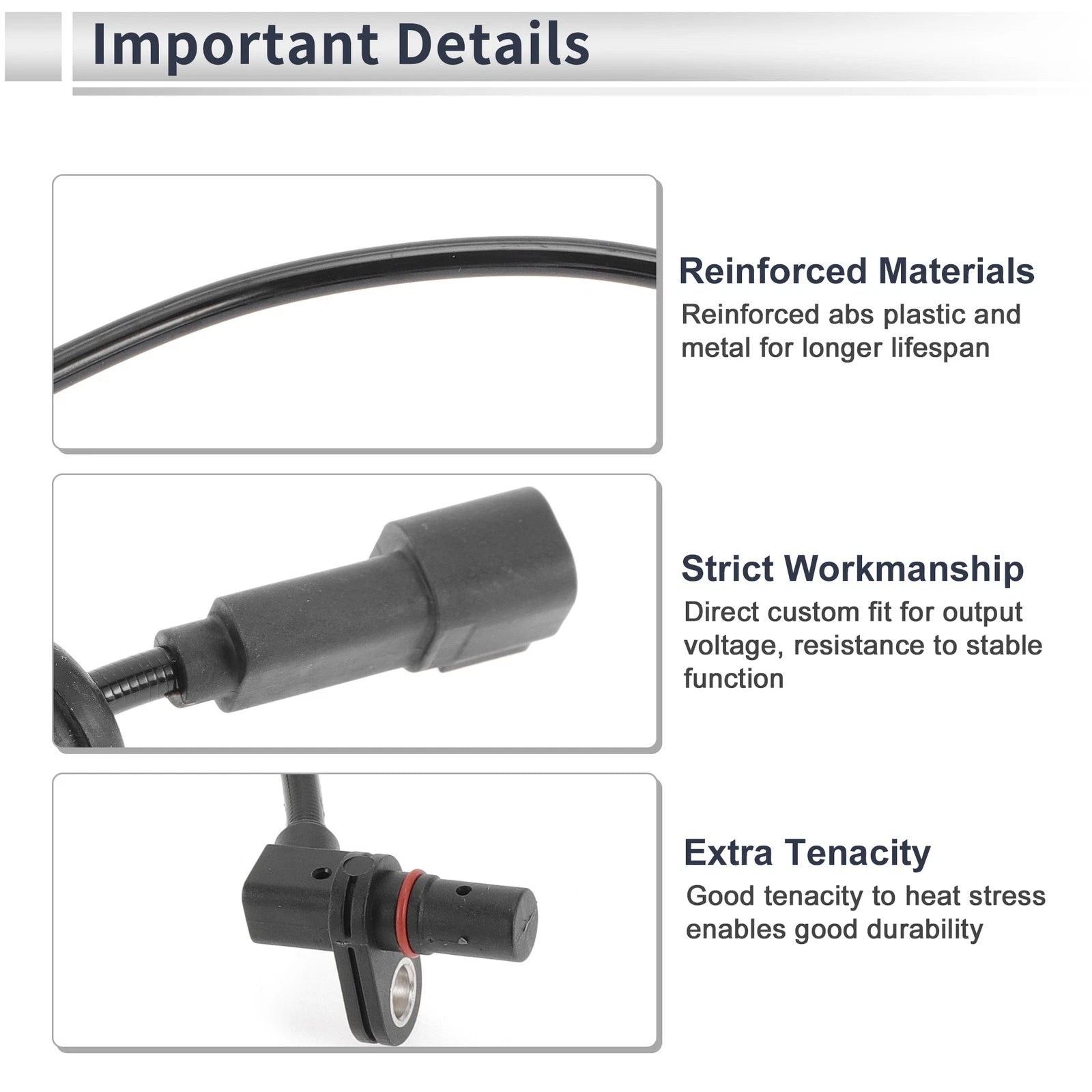 ABS Wheel Speed Sensor for Chevrolet Equinox (2010–2017) 1 Pc Rear Left/Right