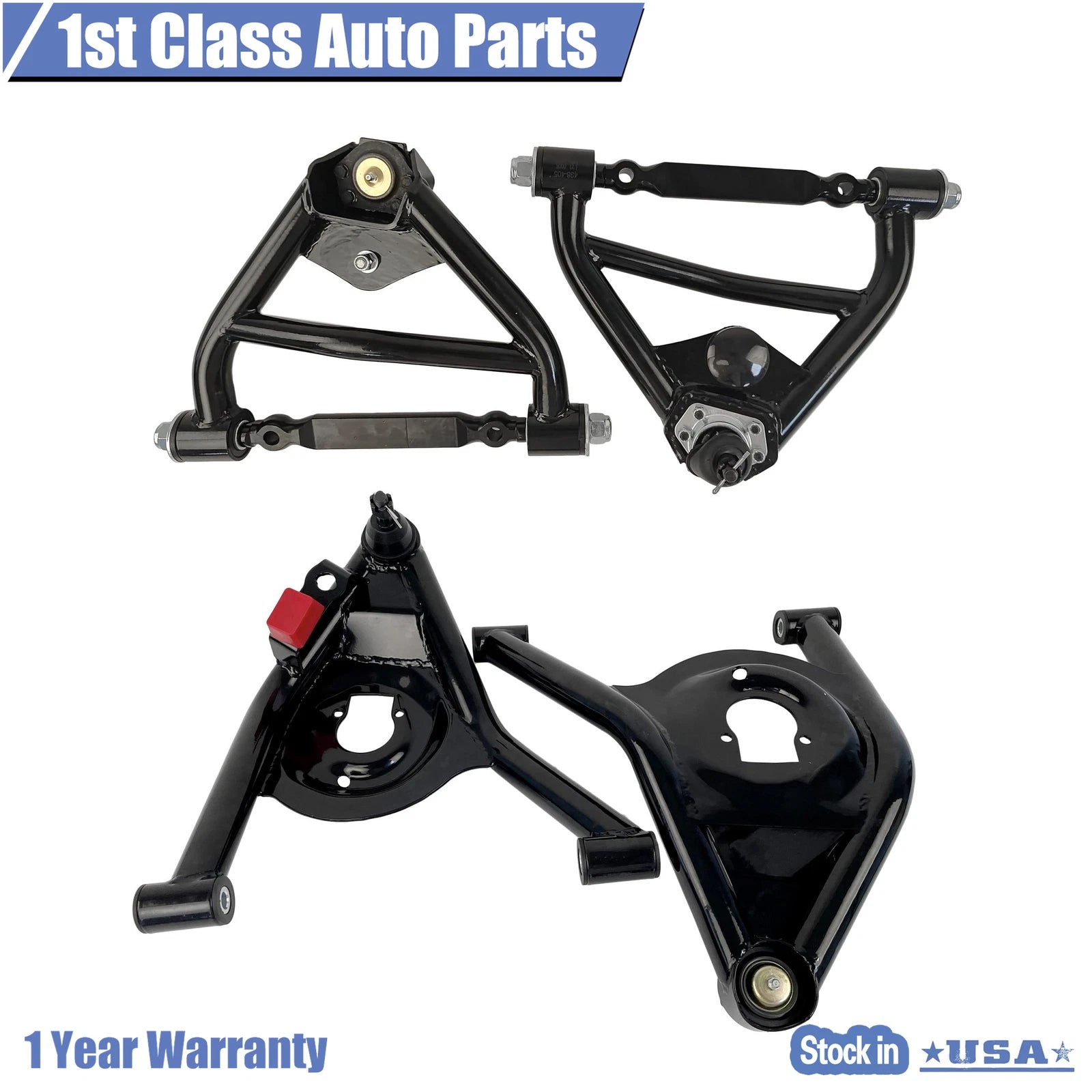 Set of 4 Front Tubular Control Arms for Chevrolet Camaro Pontiac (1970–1981)