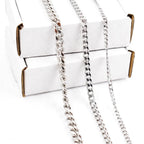 Stainless Steel Cuban Curb Chain Necklace for Men (18"-36")