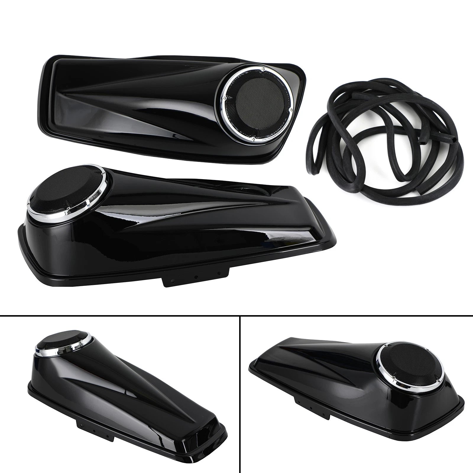 Set of 2 Saddlebag Lid Bra Covers for Harley Touring Electra Street Glide (2014–2021)