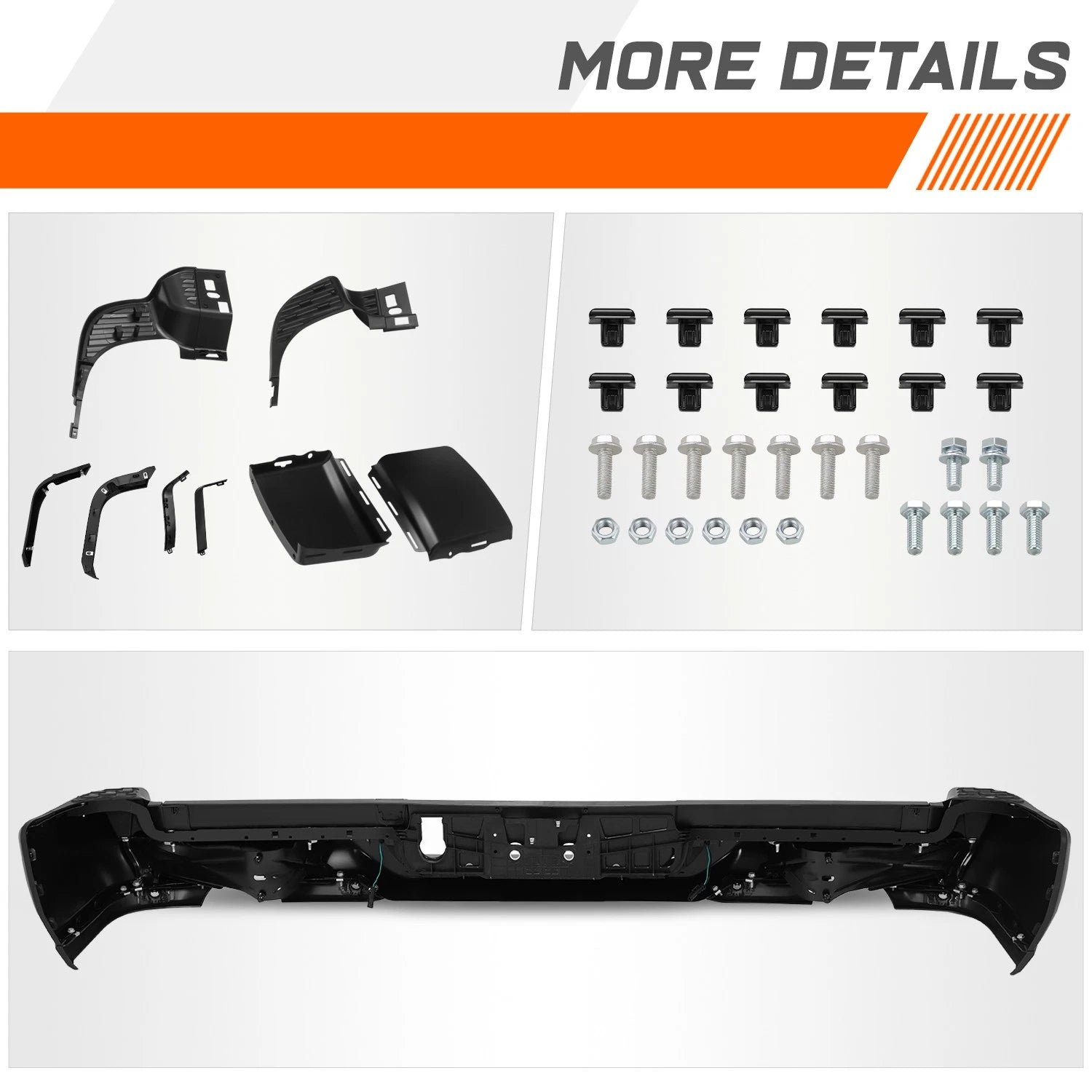 Gloss Black Front Bumper Body Kit Splitter Lip for Honda Fit (2018–2020)