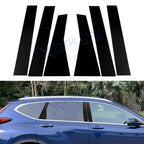 Door Pillar Post Window Trim for Honda CR-V (2017–2022) Glossy Black Set