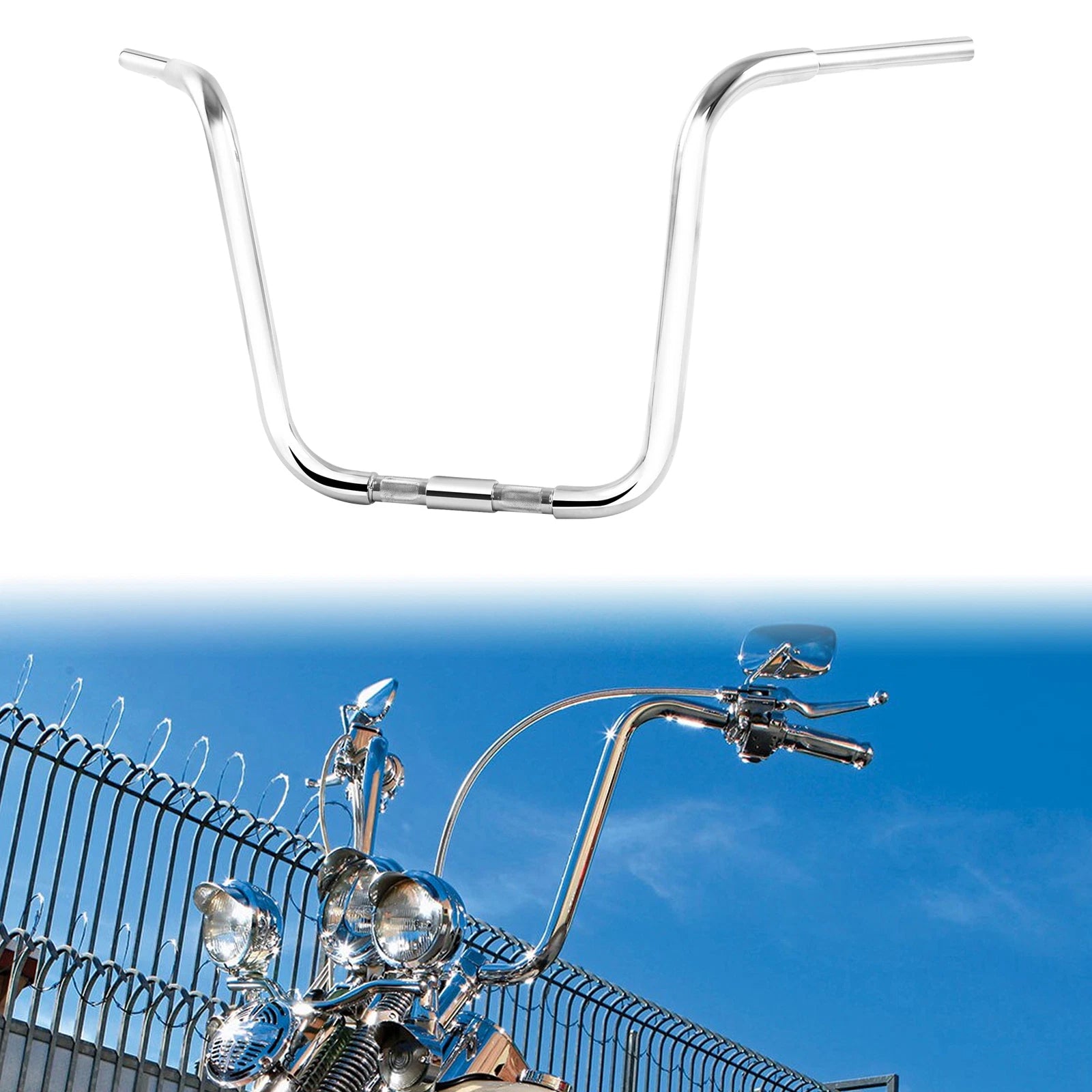 Chrome 1.25" Fat 18" Rise Ape Hanger Handlebars for Harley Heritage Springer