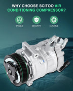 A/C Compressor for Audi A3 (2015–2018), TT Quattro (2004–2013), Q3