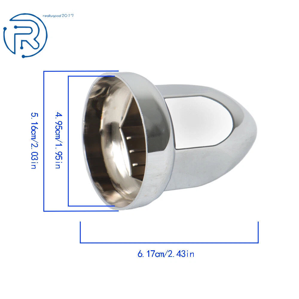 Set of 20 Lug Nut Covers for Semi Truck (33mm Chrome ABS Push on)