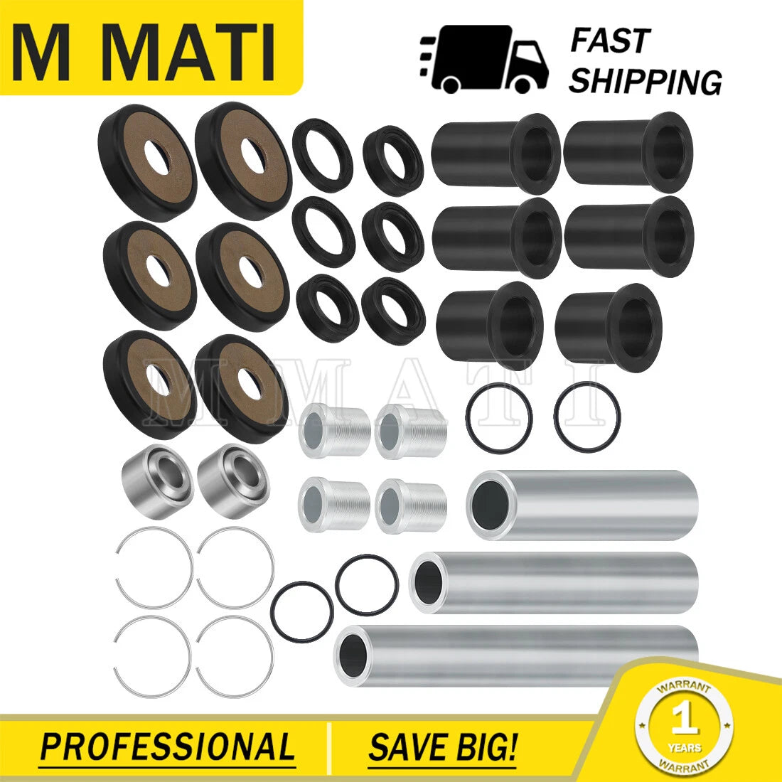 Rear A Arm Bushing Shaft Kit for Honda Rincon 650 680 (2003–2014)